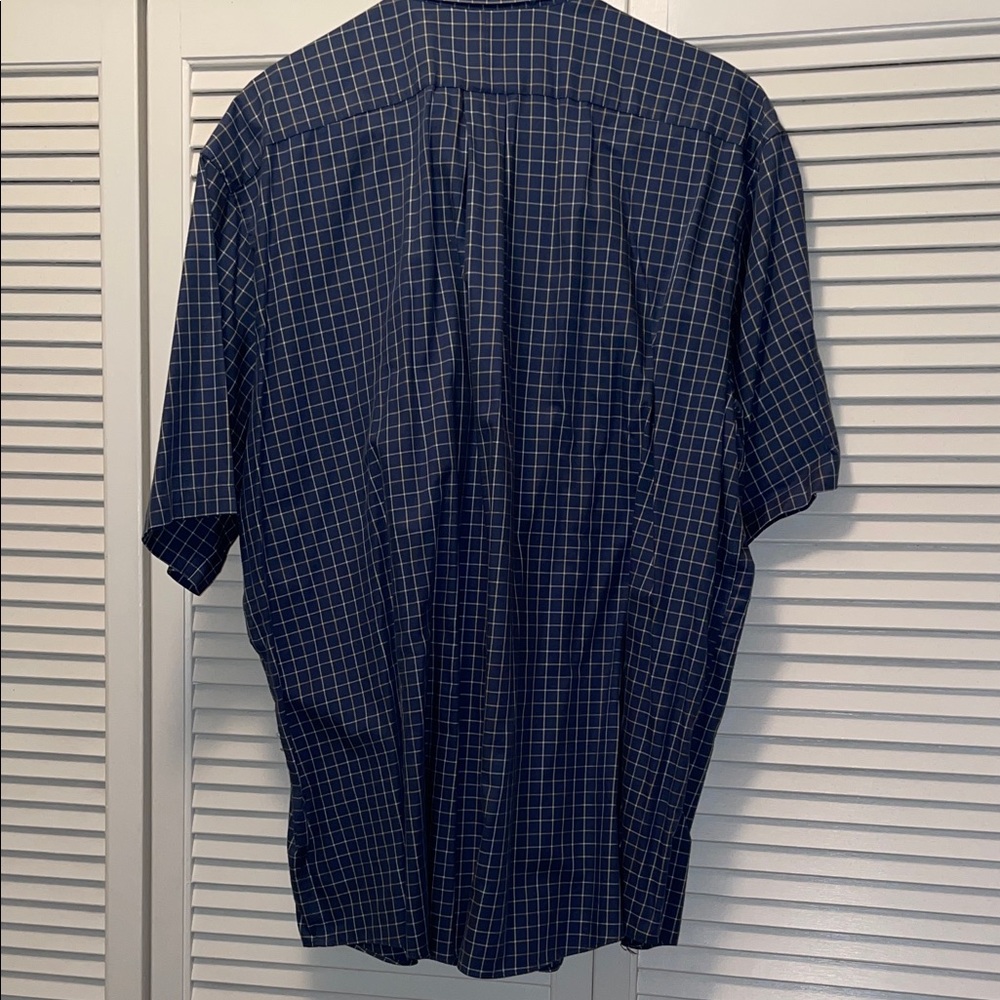 L.L. Bean Men's Navy Plaid Button Down Shirt, XXL-REG - Picture 3 of 3